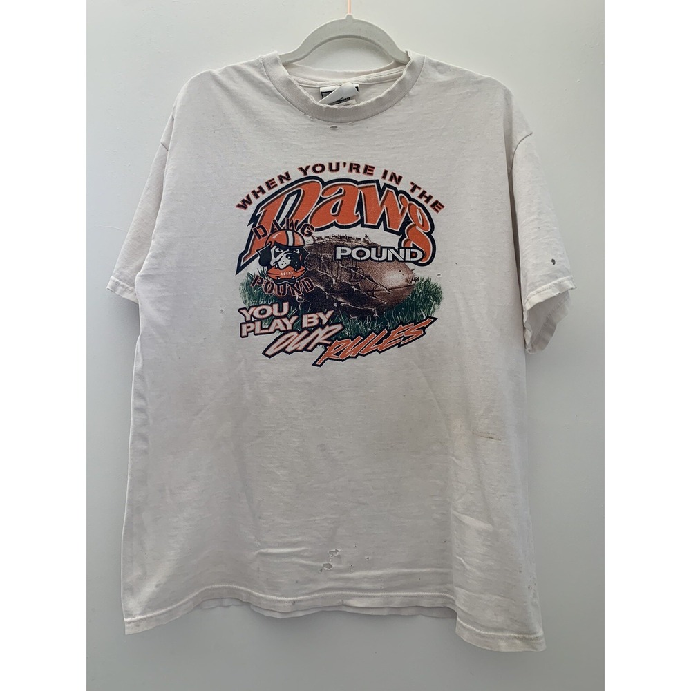 Vintage Cleveland Browns When You're in the Dawg Pound White XL (18-20) Tee